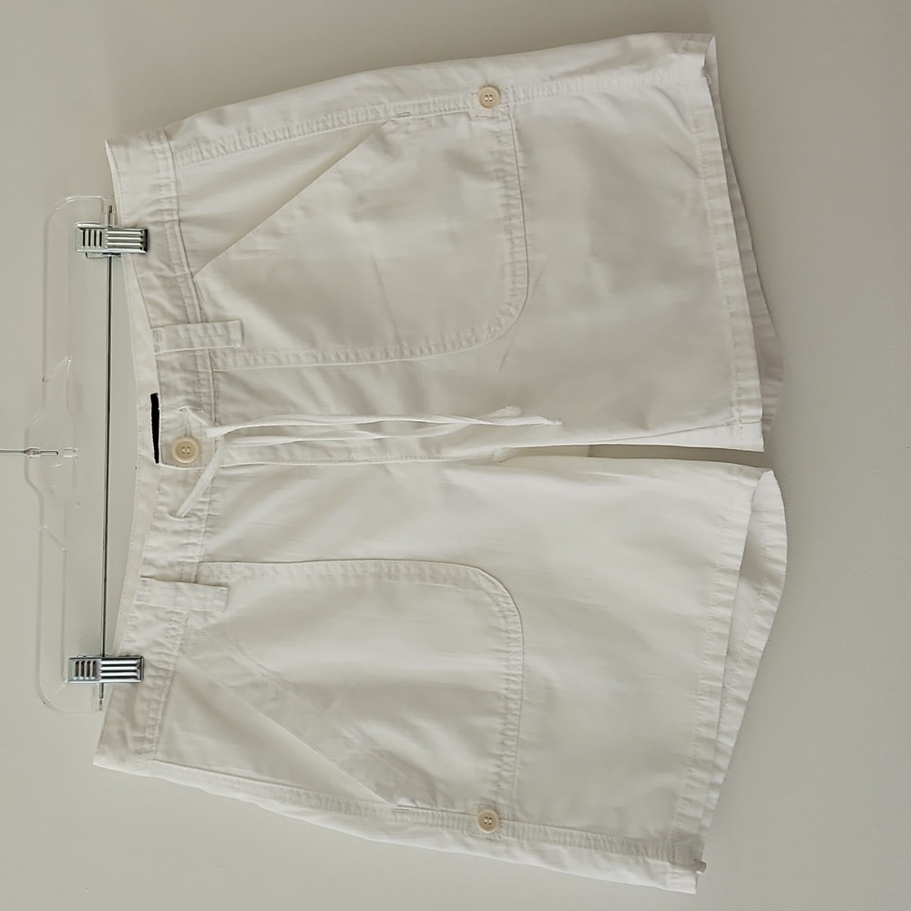 Tommy Hilfigerā White Cotton Bermuda Shorts Nautical Beach Size 10 - Picture 2 of 13